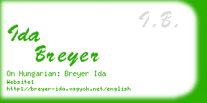ida breyer business card